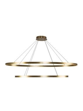 ZCO Gold Double-Ring Suspended LED Chandelier